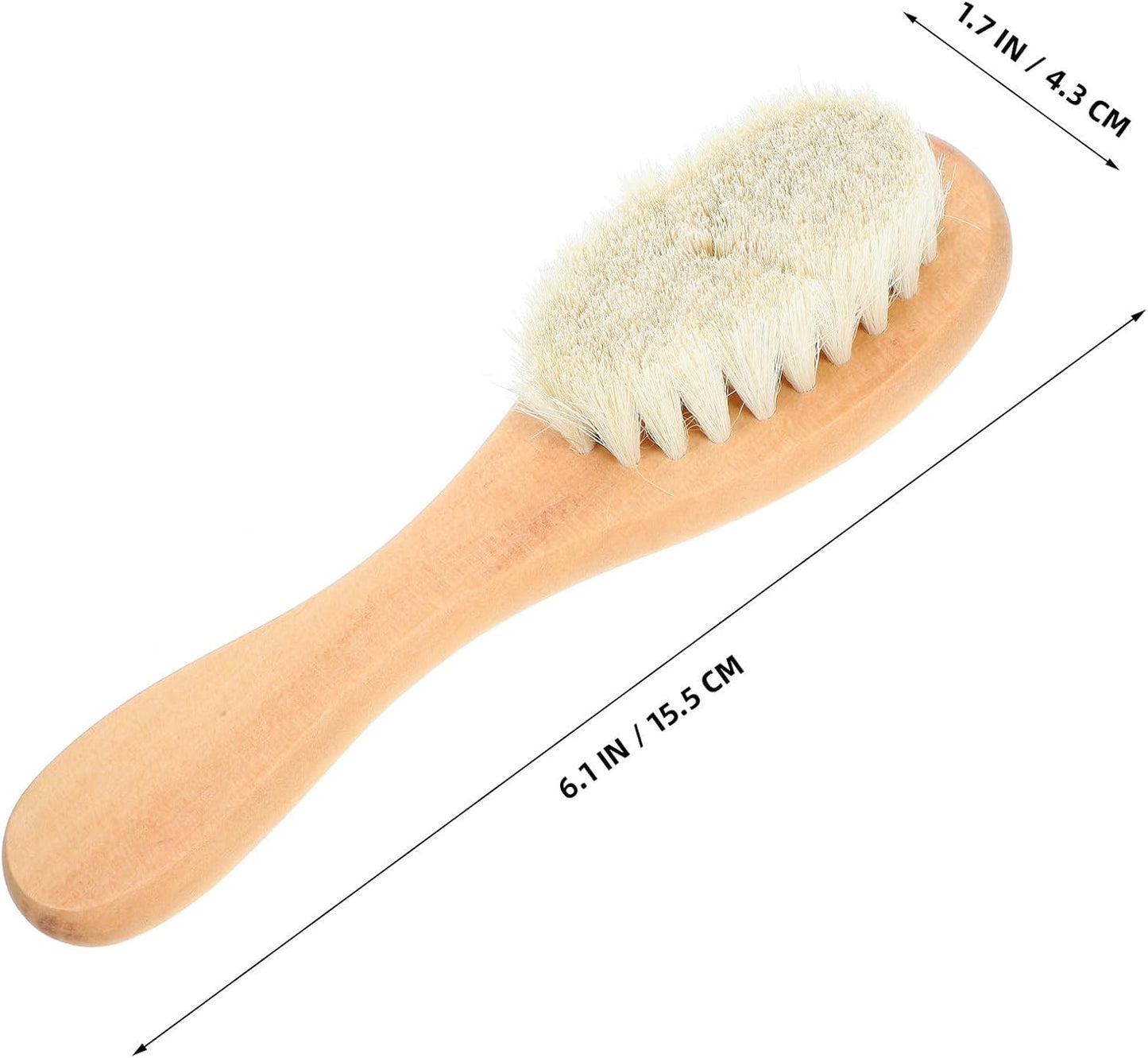 Laundry Stain Brush with Natural Soft Boar Bristles for Delicate Fabrics, Knitwear, Cotton and Linen Clothes, Soft Bristle Fabric Cleaning Brush for Laundry Stain Removal