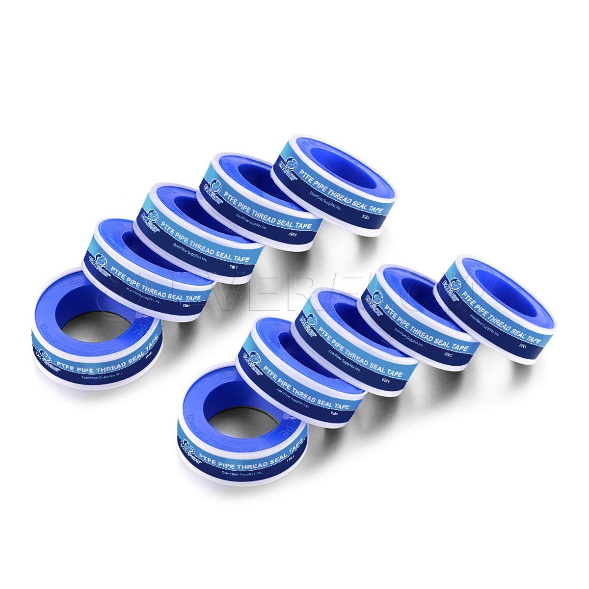 Supply Giant Plumbers PTFE Tape 1/2" W x 520" L Pipe Thread Tape, High Density Thread Sealant Tape Water Seal Plumbing Tape for Shower Head, Pipes, Gas Lines, Leak Prevention