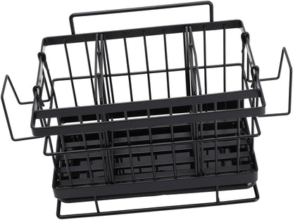 Outanaya 1pc Wall-mounted Adjustable Stainless Steel Rag Storage Rack Sponge Drain Basket for Kitchen and Bathroom Easy to Install Organizer for Cleaning Cloths and Utensils