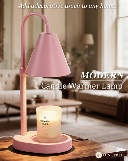 Candle Warmer Lamp Wood with Timer, Dimmable Electric Candle Lamp Warmer for Jar Candles, 2*35 Watt Bulb, Mothers Day Birthday Gifts for Women Men, Decorative Wooden Candle Lamp for Bedroom Home Decor