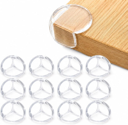 Corner Guard Baby Proofing 12 Packs - Clear Coerner Protectors with Strong Adhesive for Furniture, BPA Free, Soft PVC Edges Safety Bumpers for Tables, Cabinets, DESKS & Countertops