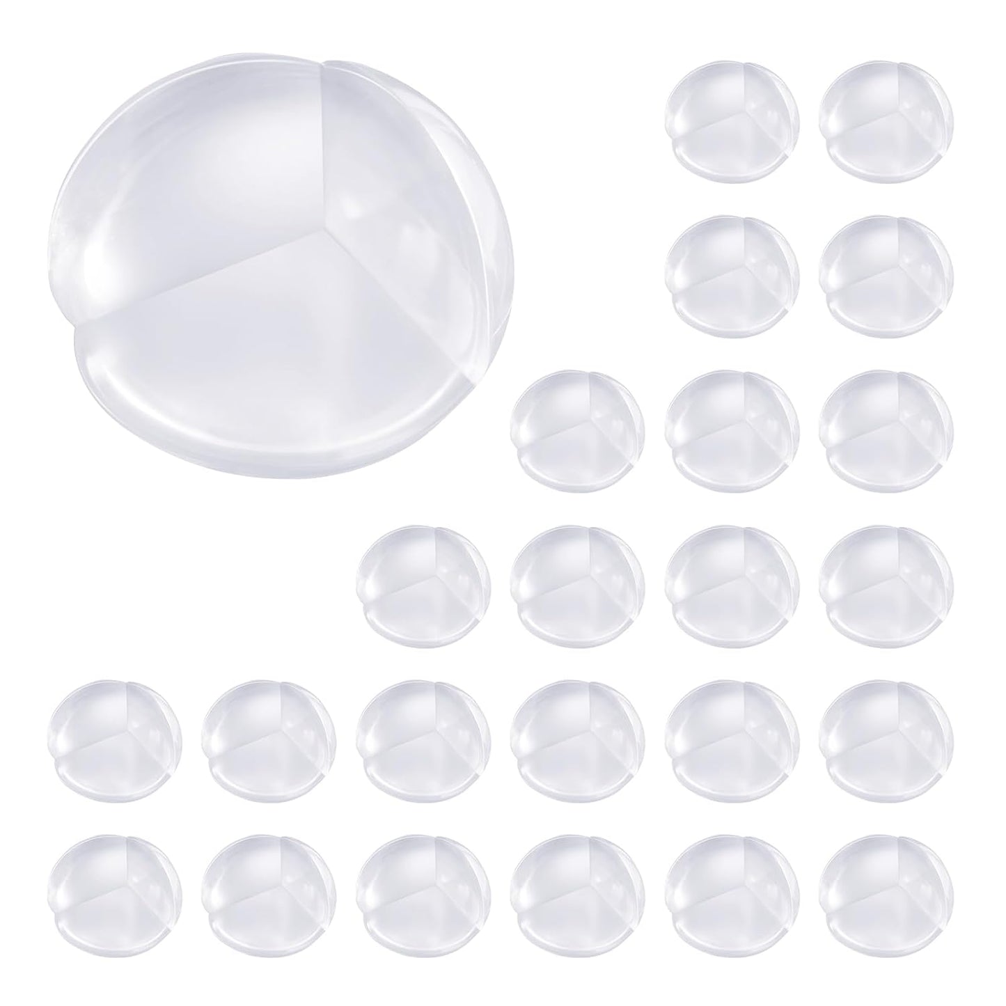 VEVOR Corner Protectors Baby Proofing, 24 Pack, Clear & Transparent Table Corner Guards Covers for Baby Safety, 1.34-inch Depth, 0.28-inch Thickness, Strong Adhesive, Cushion for Furniture Sharp Edges