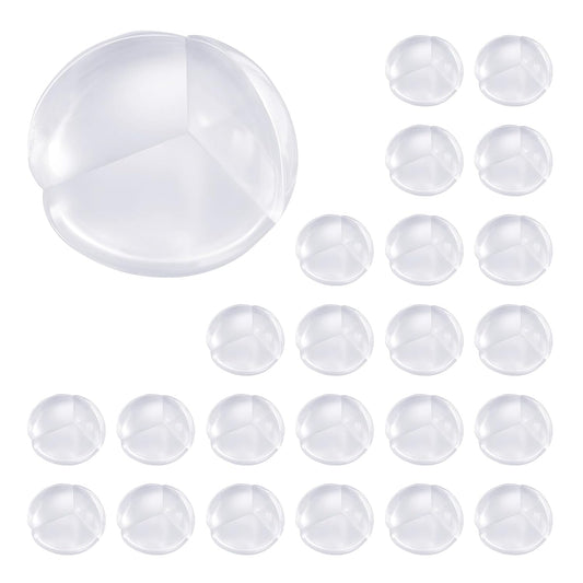 VEVOR Corner Protectors Baby Proofing, 24 Pack, Clear & Transparent Table Corner Guards Covers for Baby Safety, 1.34-inch Depth, 0.28-inch Thickness, Strong Adhesive, Cushion for Furniture Sharp Edges