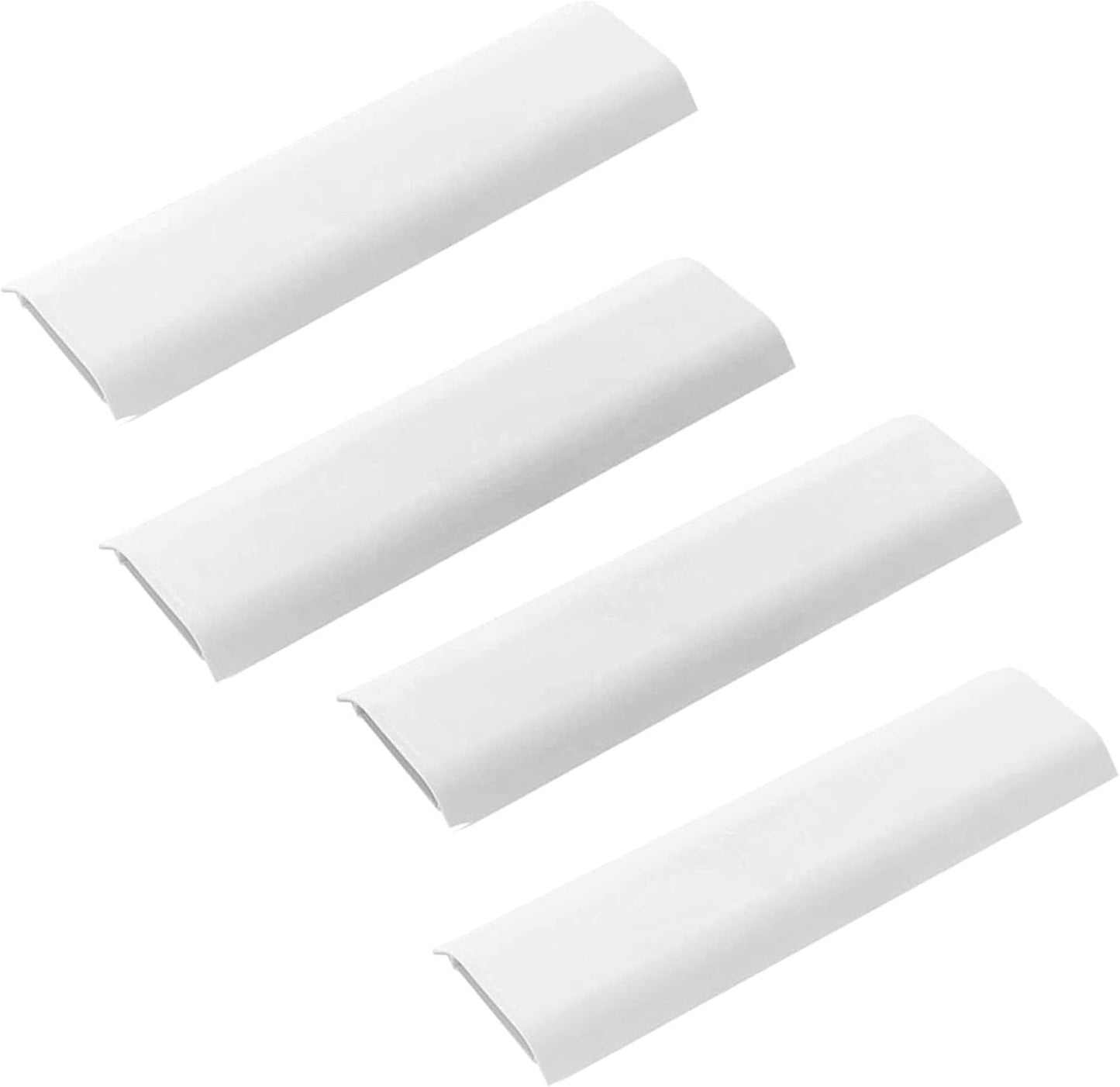 Cable Concealer Cord Cover, Airlxf 2 PCS Self-Adhesive Wall Cable Covers with 4 PCS Double-side Tapes for TV Computer Office Theater (White)