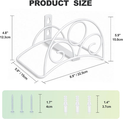 Metal Garden Hose Holder Wall Mounted Water White Hose Holder for Water Hose Extension Cords