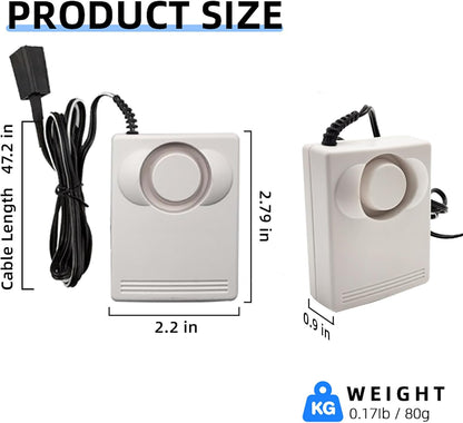 3 Pack Water Leak Detector Alarm, 120dB Loud Water Sensor Alarm with 47in Detection Cable, Battery Powered Leak Detector with Suction Cup for Basement, Bathroom, Kitchen, Under Sink, Garage