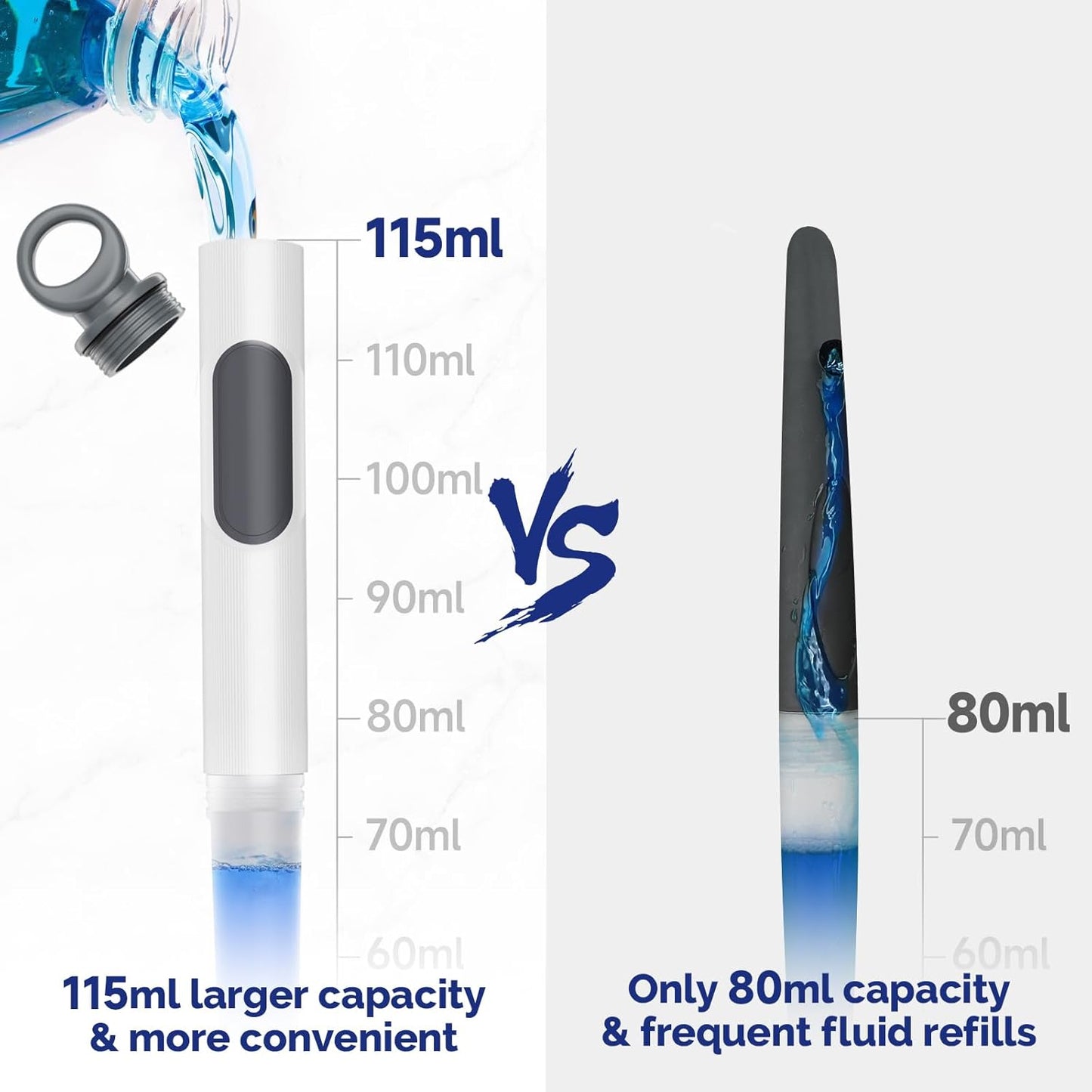 Toilet Bowl Brush Holder Set: Silicone Toilet Brush with Refillable Handle Dispenser - Bathroom Scrubber Rv Cleaner Toilet Brush with Caddy - Deep Cleaning Bathroom Scrub Brush