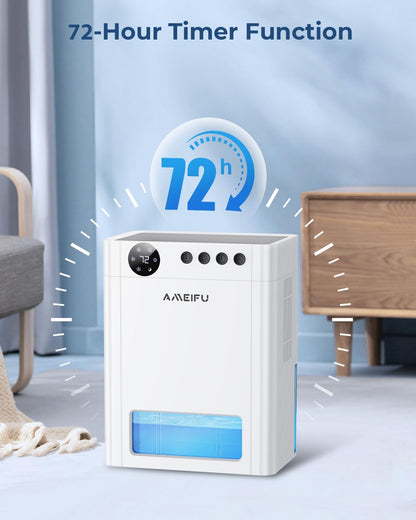 Dehumidifier for Home, 135 OZ Water Tank (1000 sq.ft), Quiet Dehumidifier for Bathroom Bedroom RV Closet with Timer Setting, Auto Shut Off, 7 Colors LED Light, Sleep Mode, White