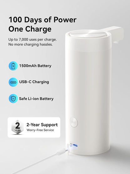 SUNLY Touchless Automatic Soap Dispenser – Clog-Free Pump, 0.2s Fast Sensor, USB-C Rechargeable, Smudge-Resistant Stainless Steel, for Kitchen & Bathroom Soap Dispenser