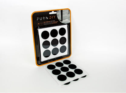 Furndiy Felt Furniture Pads for Hardwood Floors, Self-Adhesive Felt Pad for Chairs & Seat Legs, Easy Slide, Anti Scratch, Noise Stopper, Bumper & Buffer, Floor Protection - Based in USA - 0.8'' Black