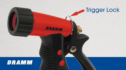 Dramm Revolver Heavy Duty Metal Garden Hose Nozzle – 9 Spray Patterns, High Pressure Jet, Thumb-Control Flow, Ergonomic Grip – Green
