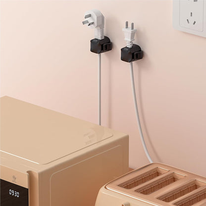 JIYHF 6 Pack Cable Clips - Adhesive Cord Organizer for Home Office Desk, Phone, Car, Wall, Desktop, Nightstand - Cable Management Solution（Black）
