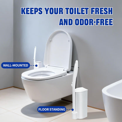 Disposable Toilet Brush and Holder Set, with 50 PCS Toilet Bowl Refills for Clorox, Wall Mounted Disposable T-oilet Bowl Kit, for Bathroom, Sink & Bathtub, Touchless T-oilet Cleaning System