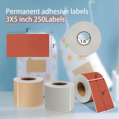 PARLAIM 3 X 5 Inch Rectangle Adhesive Color Coding Stickers,Square Inventory Stickers -250 Per Dispenser Box (Fluorescent Green)