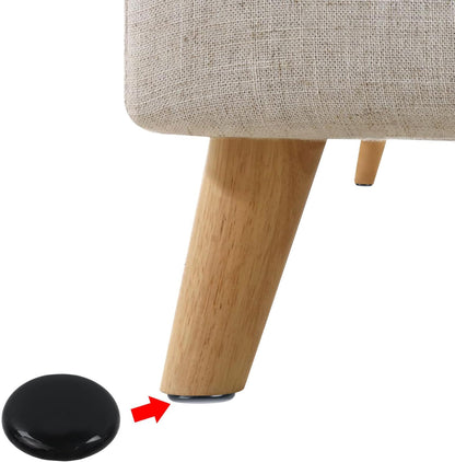 Antrader 1.5 Inch Self-Stick Furniture Round Felt Pads Wood Floor Protectors – Protect Your Hard Floors from Furniture Scratches, Pack of 48, Black