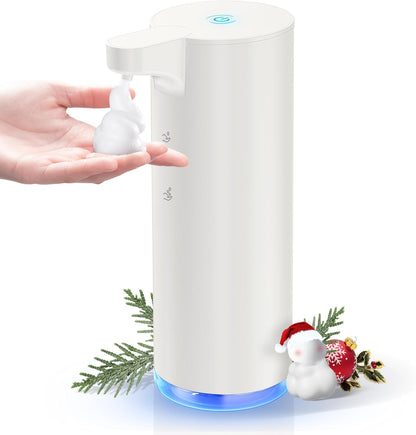 LAOPAO Rechargeable Automatic Foaming Soap Dispenser - Stainless Steel Touchless 9oz Foam Soap Dispenser for Bathroom and Kitchen - Xmas Gift