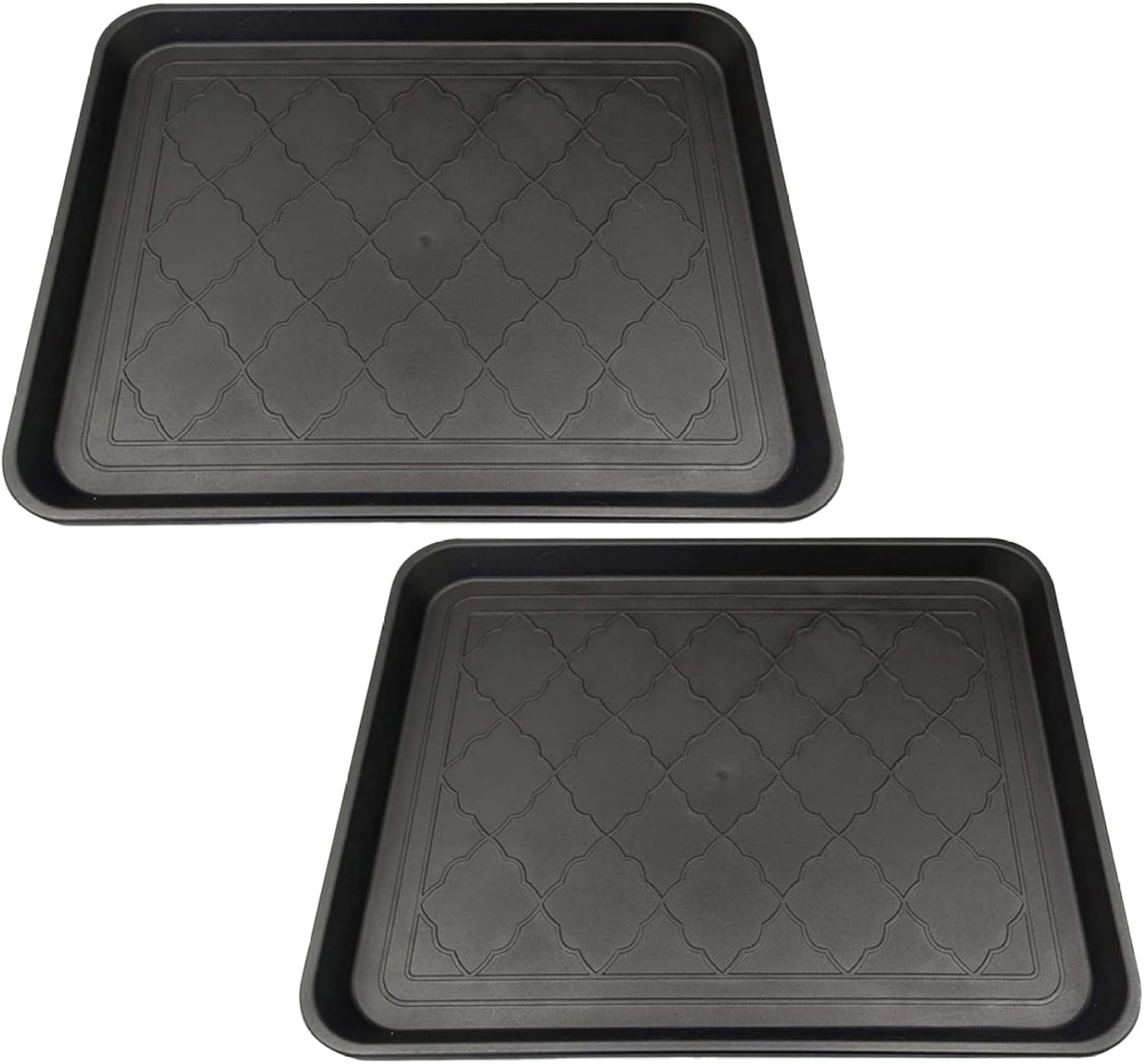 Boot Trays for Entryway, 2pcs Multi-Purpose Waterproof Boot Tray, Non Slip Shoe Mat Tray for Entryway Indoor and Outdoor Use(18x14inch)