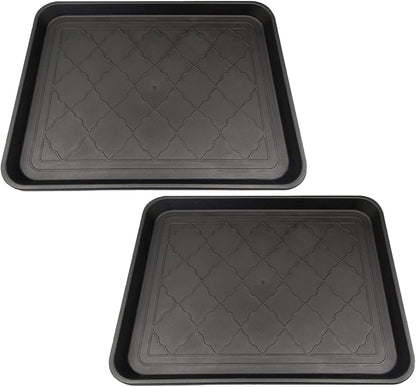 Boot Trays for Entryway, 2pcs Multi-Purpose Waterproof Boot Tray, Non Slip Shoe Mat Tray for Entryway Indoor and Outdoor Use(18x14inch)