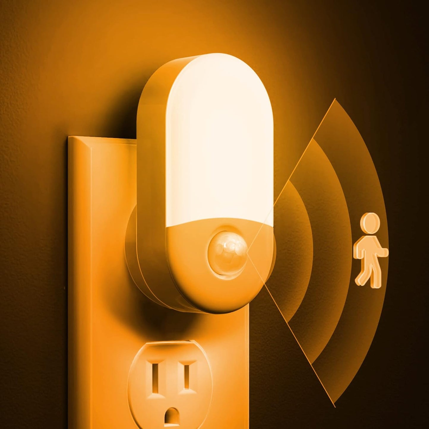 L LOHAS LED Motion Sensor Night Light, 2Pack, Motion Activated Night Light, Night Lights Plug into Wall Motion Sensor, 3000K Warm White, Adjustable Brightness 30/60LM, for Kids Adults Bathroom Bedroom