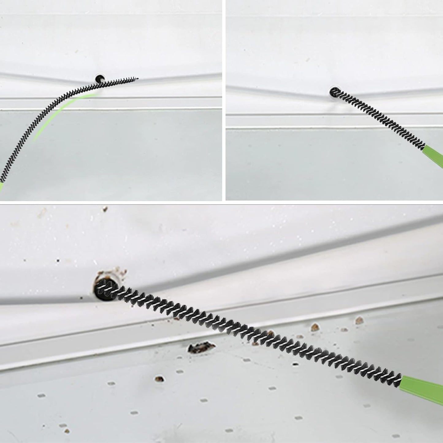 Sewer Drain Brush, Drain Clog Remover, 22.83inch Flexible Long Pipe Snake Hair Clogs Catcher Cleaner Tool for Toilet, Kitchen Sink, Sewer Drain, Bathroom Tub