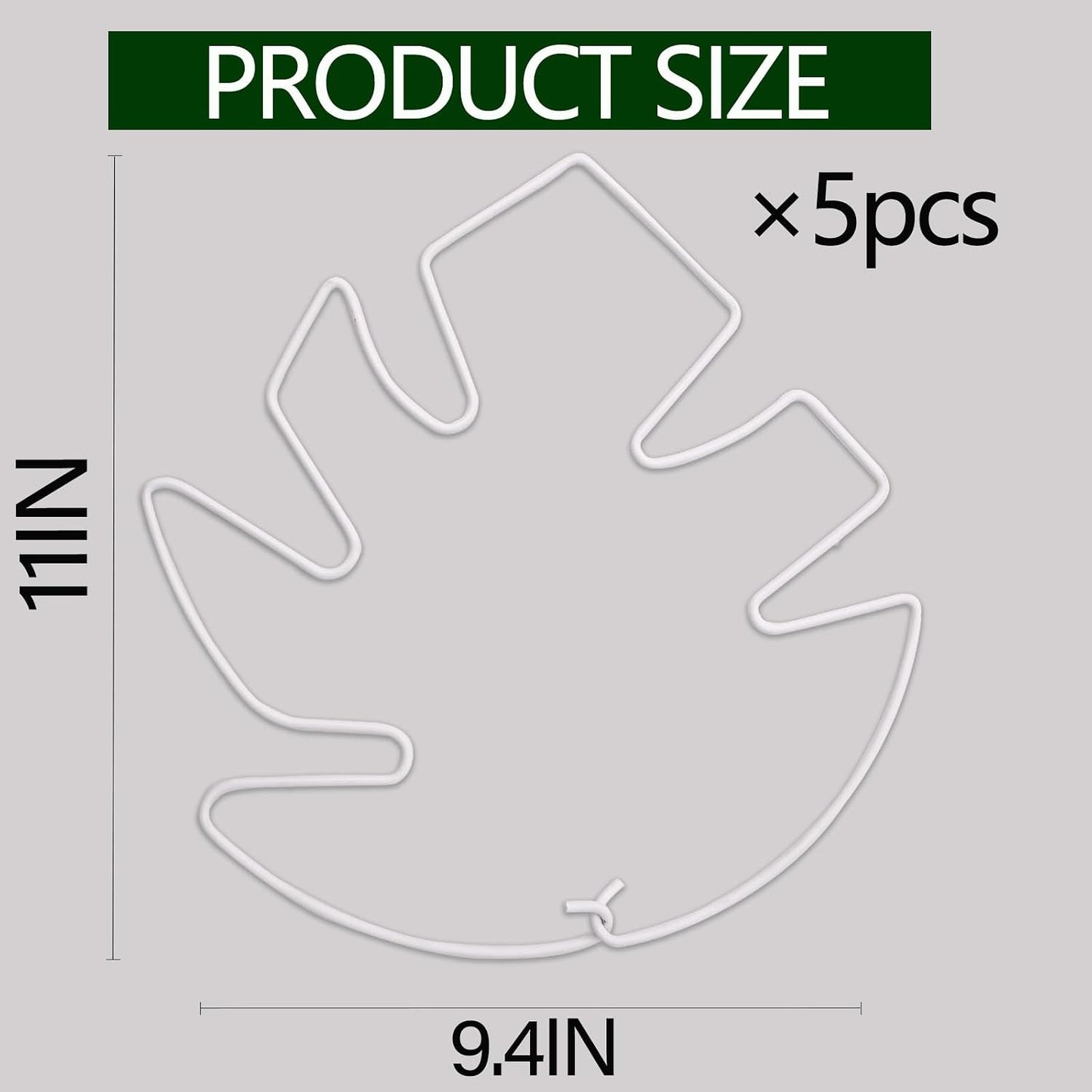 Yohsnor Monstera Plant Stem Support System - 5 Piece Set (5.5x4.7in) | Durable Plant Support Stakes for Climbing Plants & Fishbone Cactus | Ideal Leaf Stabilizer for Indoor Plants & Monstera Care