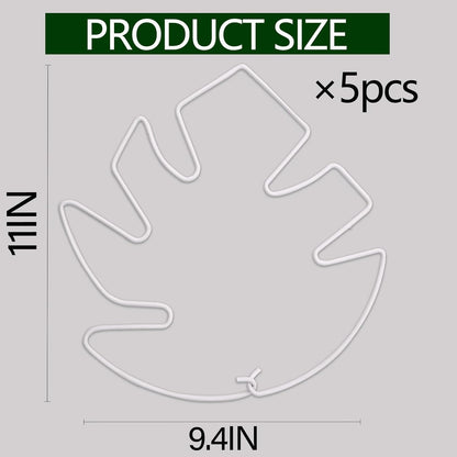 Yohsnor Monstera Plant Stem Support System - 5 Piece Set (5.5x4.7in) | Durable Plant Support Stakes for Climbing Plants & Fishbone Cactus | Ideal Leaf Stabilizer for Indoor Plants & Monstera Care