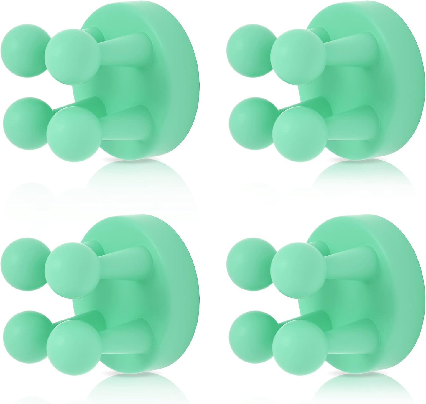 4 pcs Silicone Toothbrush Holder Multi-Function Hook Waterproof self Adhesive Single Toothbrush Hook Plug Holder for Wall for Hanging Bathroom Kitchen Living Room Office