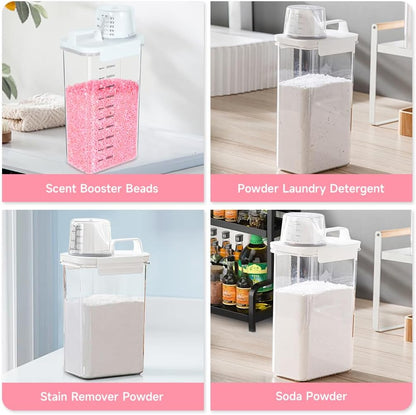 Tokokimo Laundry Detergent Dispenser - Powder Container & Scent Booster Beads Dispenser for Laundry Room Organization