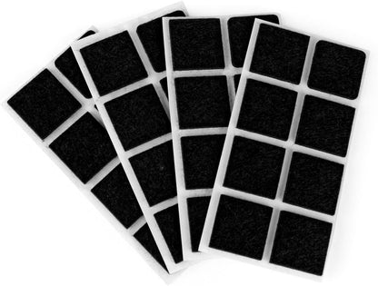 Furndiy Felt Furniture Pads for Hardwood Floors, Self-Adhesive Felt Pad for Chairs & Seat Legs, Easy Slide, Anti Scratch, Noise Stopper, Bumper & Buffer, Floor Protection - Based in USA - 0.8'' Black