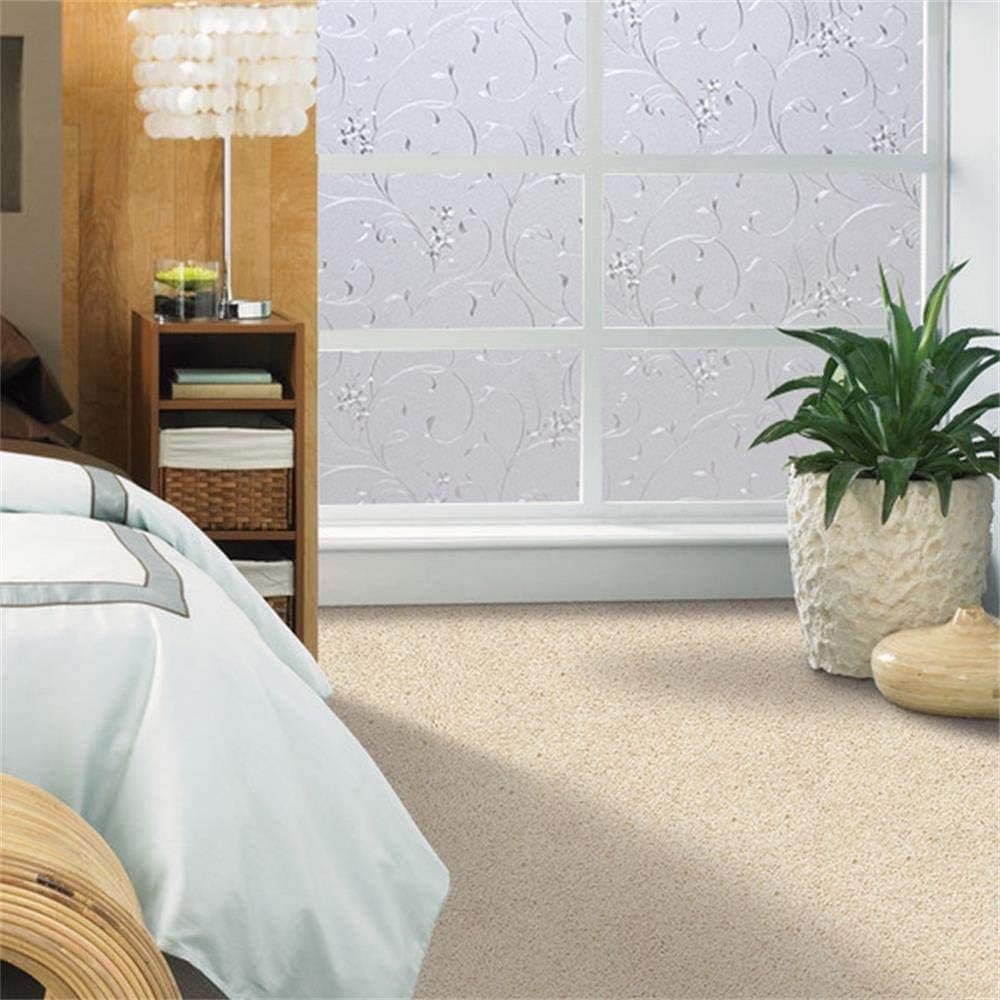 Niviy Window Privacy Film Static Cling Non-Adhesive Window Film Frosted Glass Bathroom Door Decoration Privacy Covering (17.7"x 78.7")