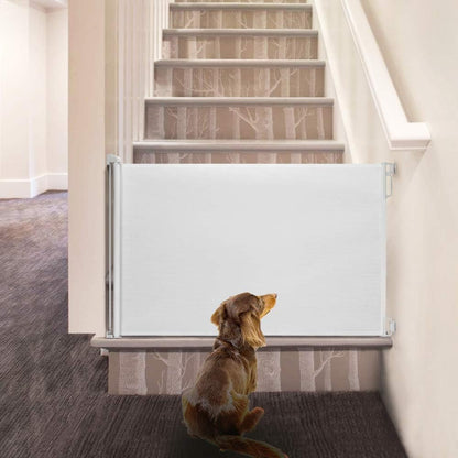 EasyBaby Retractable Baby Gate, 33" Tall, Extends up to 55'' Wide, Black/Child Safety Baby Gates, Pet Retractable Gates for Stairs, Doorways, Hallways, Indoor and Outdoor