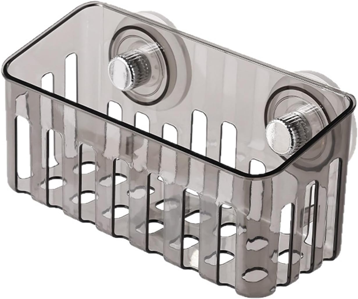 Multifunctional suction cup sink organizer for sponge dinnerware cloth with quick drying design and space saving sink organizer