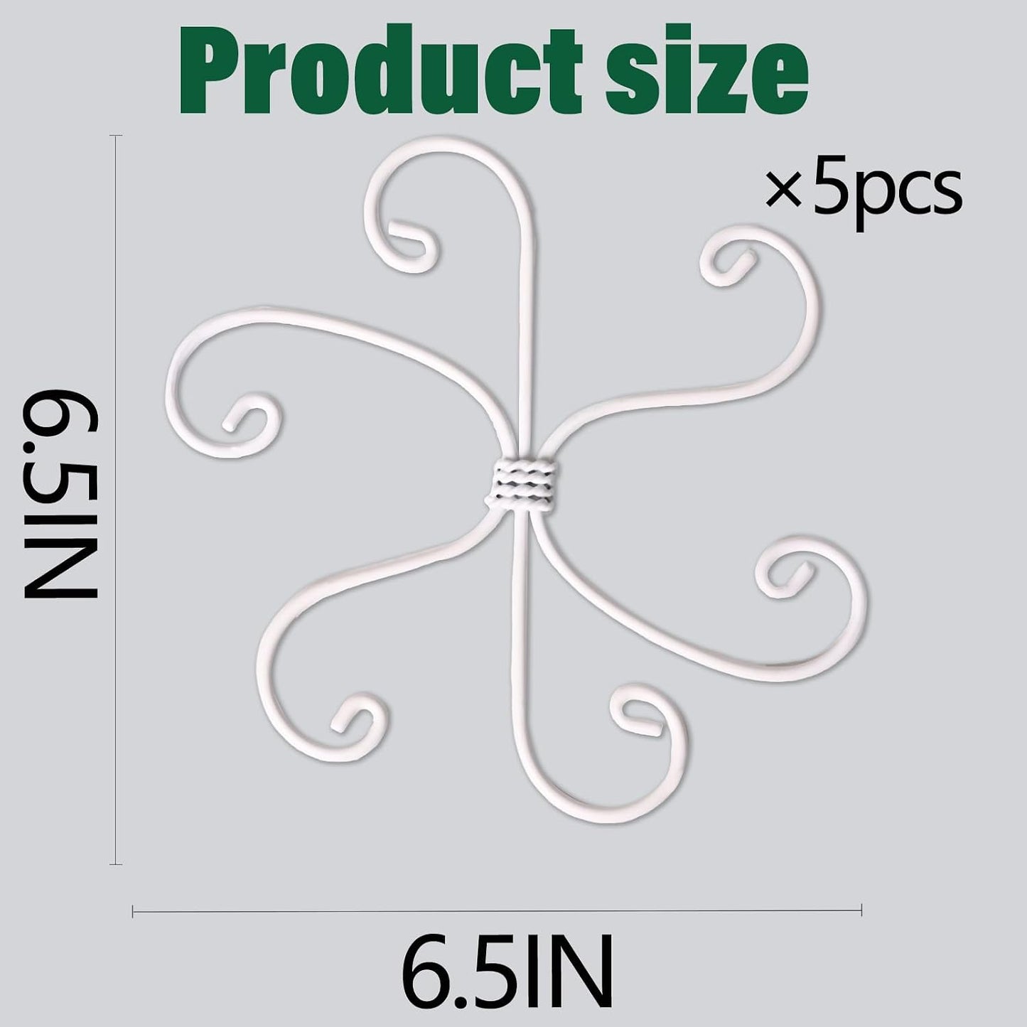 Yohsnor Monstera Plant Stem Support System - 5 Piece Set (5.5x4.7in) | Durable Plant Support Stakes for Climbing Plants & Fishbone Cactus | Ideal Leaf Stabilizer for Indoor Plants & Monstera Care