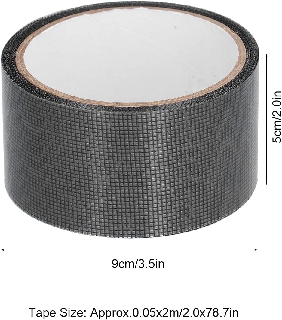 Gavigain Window Screen Repair Kit Tape, 3.5x3.5x2.0in (790 inch) Grey Adhesive & Waterproof, Strong Adhesive Screen Patch Repair Kit Fiberglass Screen Tape Mesh Repair, Screen Rrepair Kit