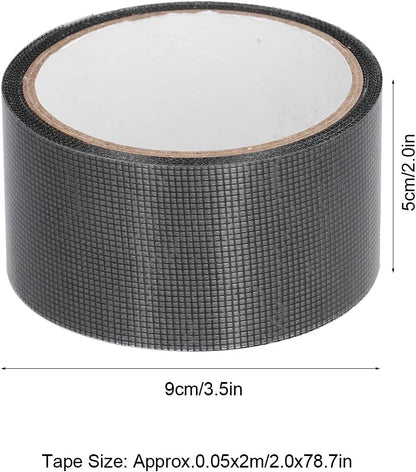 Gavigain Window Screen Repair Kit Tape, 3.5x3.5x2.0in (790 inch) Grey Adhesive & Waterproof, Strong Adhesive Screen Patch Repair Kit Fiberglass Screen Tape Mesh Repair, Screen Rrepair Kit
