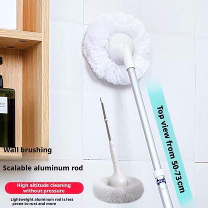 Tub Tile Scrubber Brush with 48" Extendable Long Handle, Adjustable Bathroom Brush, Non-Scratch Soft Tub Brushes Mop for Bathtub Shower Sink Faucet