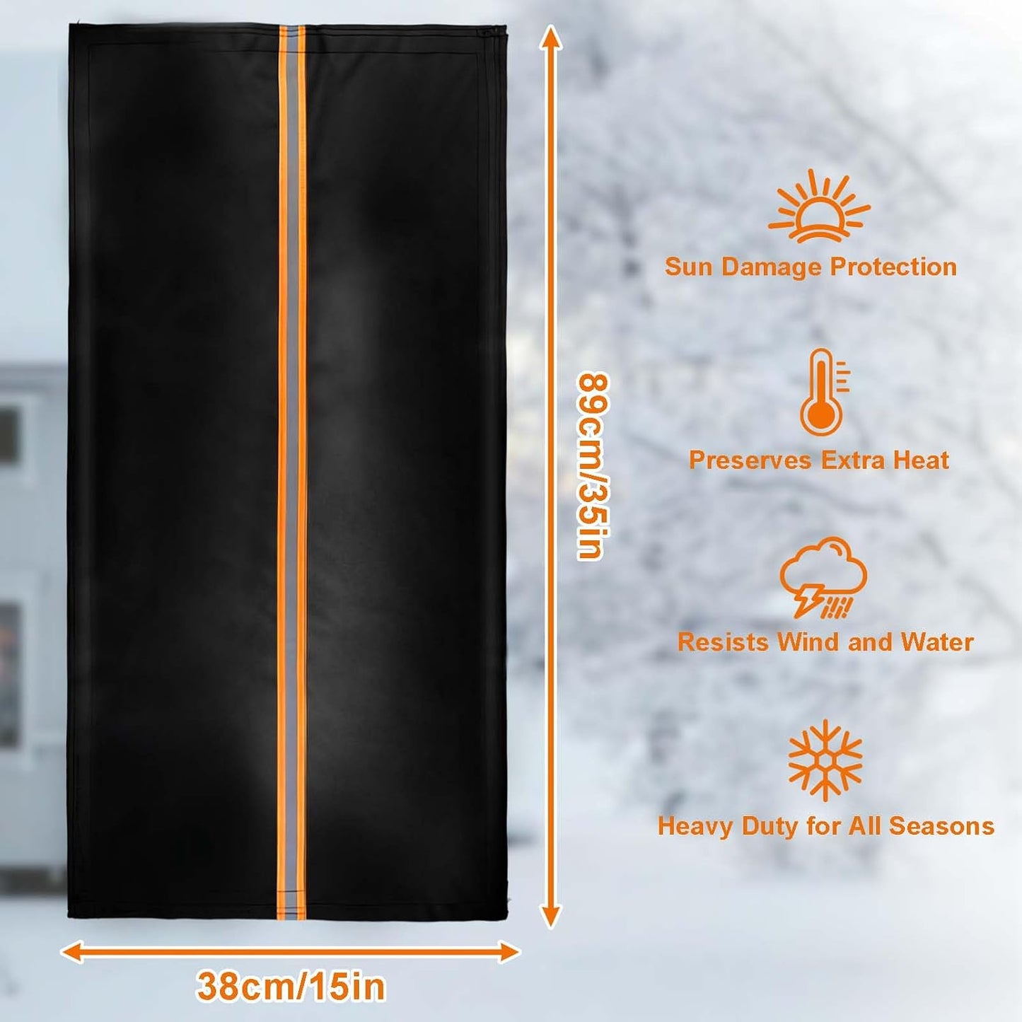 Outdoor Faucet Cover for RV Park & Yard Hydrant 25"x13" Waterproof Extended Spigot Insulated Water Faucet Cover Large Freeze and Heat Protector for Winter Outside Garden Lawn Backflow Sprinkler System