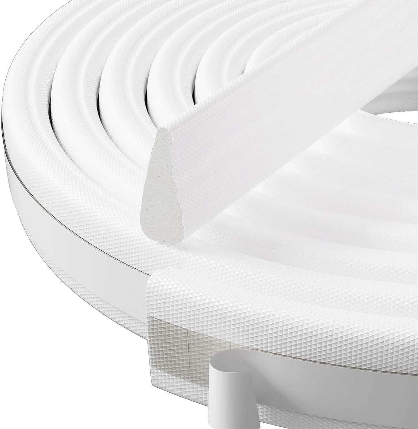 118” Wedge-Shape Window Weather Stripping Door Seal Strip, Self-Adhesive Soundproofing Frame Winter Insulation Foam Tape for Door Frame, Noise Drafts Blocker, Gap Filler, Draft Stopper, White