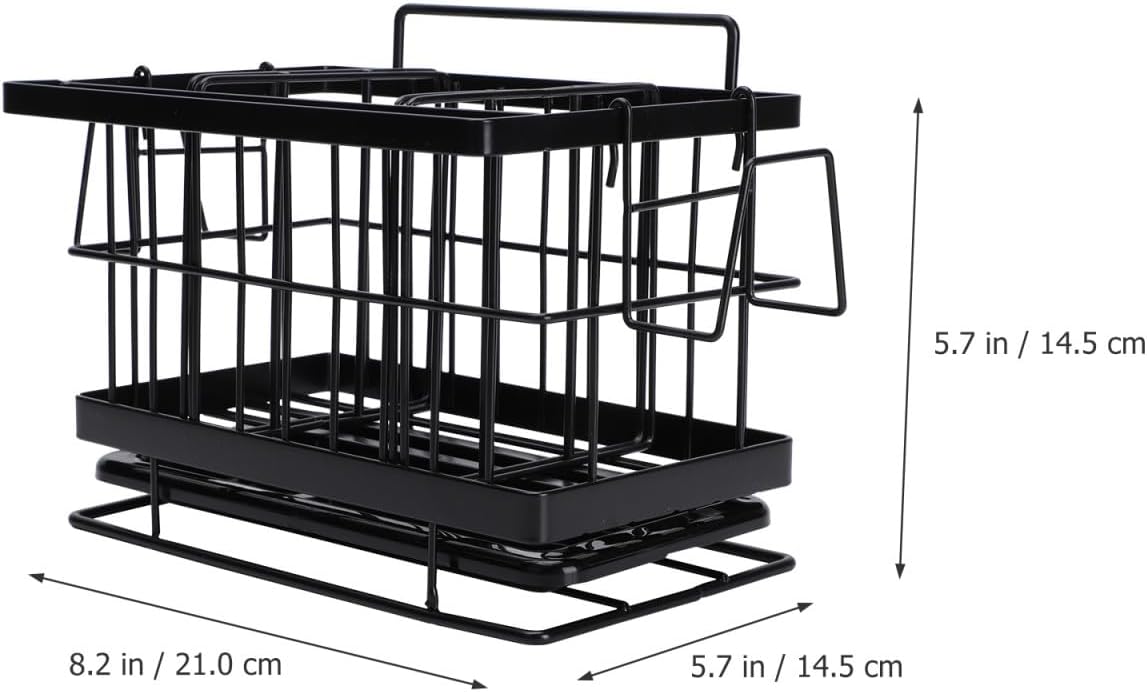 Outanaya 1pc Wall-mounted Adjustable Stainless Steel Rag Storage Rack Sponge Drain Basket for Kitchen and Bathroom Easy to Install Organizer for Cleaning Cloths and Utensils