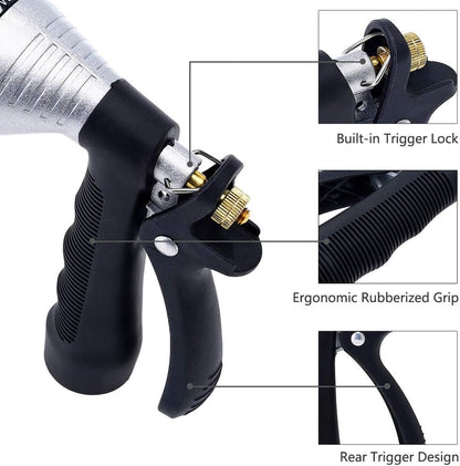 GREEN MOUNT Water Hose Nozzle Spray Nozzle, Metal Garden Hose Nozzle with Adjustable Spray Patterns, Perfect for Watering Plants, Washing Cars and Showering Dogs & Pets