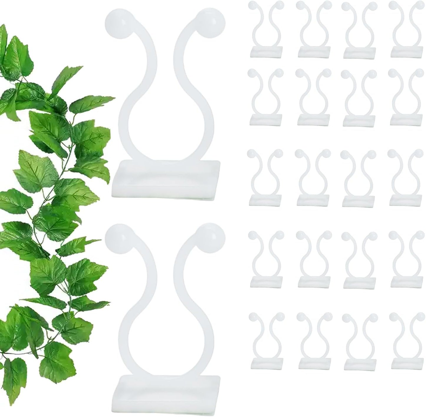 ALLWIN Plant Climbing Wall Clips - 120Pcs,Plant Hooks for Vines, Money Plant Clips (Green)