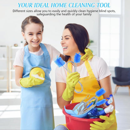 Flexible Long Drain Brush Set, Premium 3 Piece Kit with Double Ended and Stainless Steel Tube Cleaning Brushes for Ultimate Kitchen, Sink, and Pipe Cleaning, Including Powerful Drain Clog Remover