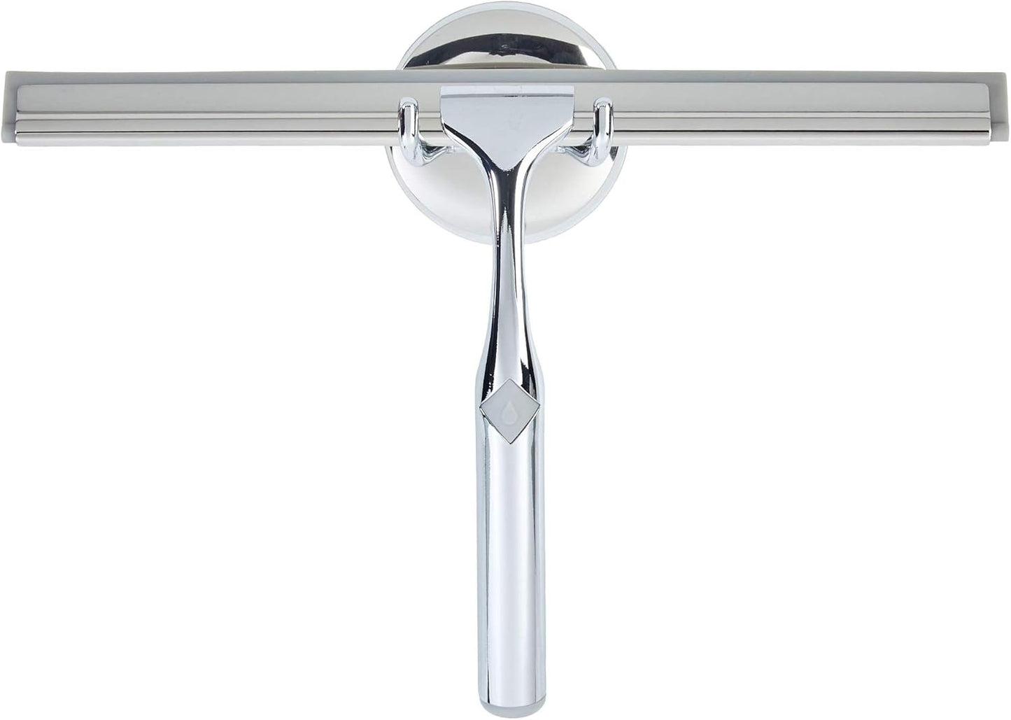 Better Living Deluxe XL Shower Squeegee, Multi-Purpose Silicone Squeegee Blade with Storage Hook, Rust-Proof Heavy Duty Window, Glass, Shower Scrubber, Windshield Wiper, 12", Brushed Nickel