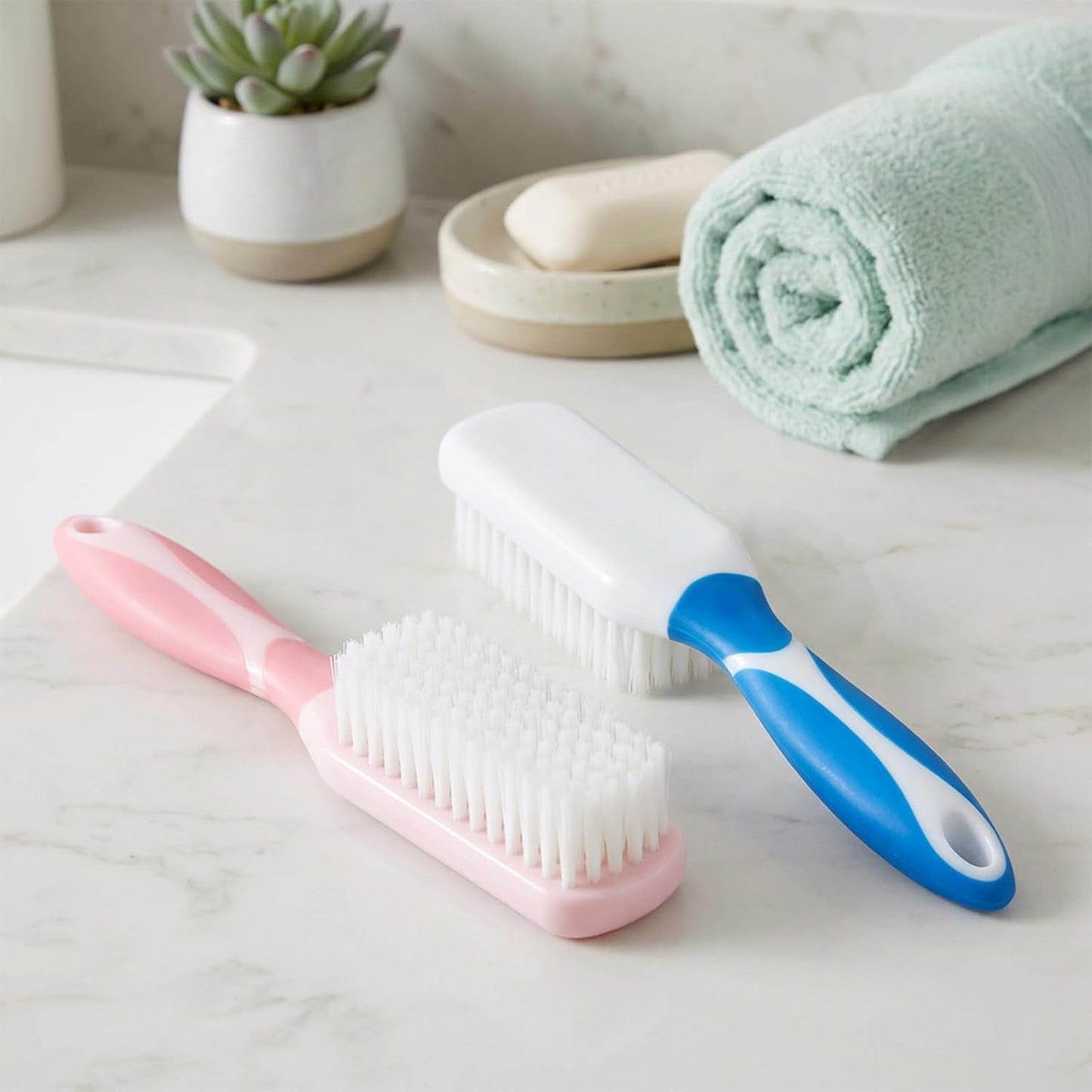 3 PCS Shoe Cleaning Brush, Scrub Brush for Stains, Laundry Scrub-Brush, Shoe Brushes with Long Handled, Soft Bristle Cleaning-Brush, Laundry Stain Remover Brushes for Clothes, Carpet, Shoes (8 Inch)