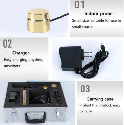 Under Sink Sensor, Geophone Water Leak Sensor, Geophone Tracer Water Leak Detector for Outdoor for Home with Adjustable 4 Gears