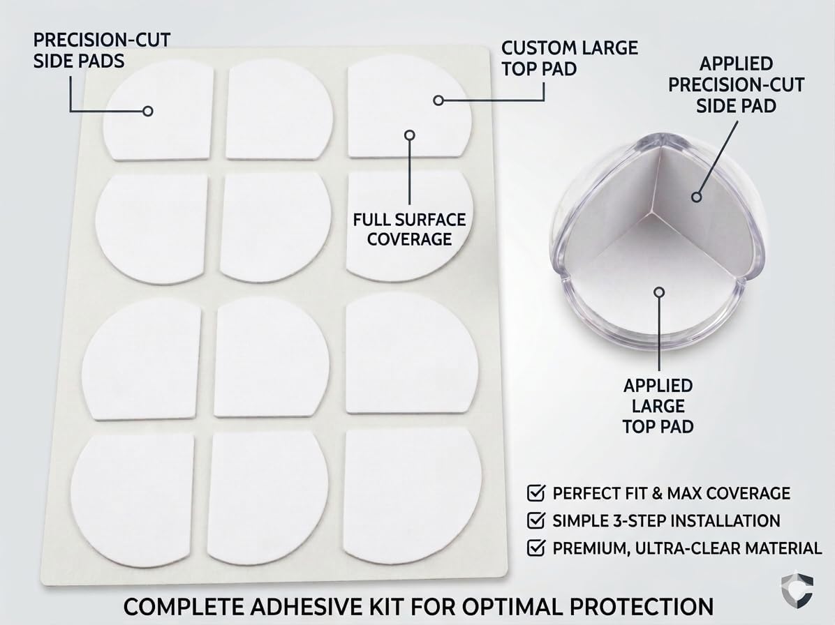Corner Protectors 16 Pack – Crystal Clear Baby Proofing Corner Guards, Toddler Safety Edge Covers for Tables & Furniture