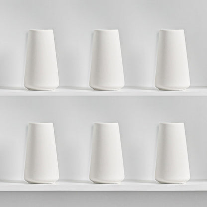 Modern Small Flower Vases 8 Pack - Ceramic, White