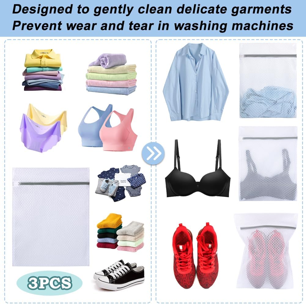Vivifying Extra Large Mesh Laundry Bag, 2 Pack XXL Oversize Honeycomb Mesh Wash Bags for Washing Machine, Coats, Stuffed Toys, Blanket, Bedding, Sweater, Delicates Clothes (27 x 35 Inches)