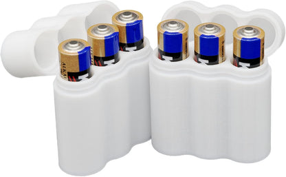 Slimline AAA Battery Case, Compact Durable TPU Organizer for Safe Storage & Home Organization – 2-Pack (Holds 4 Batteries)