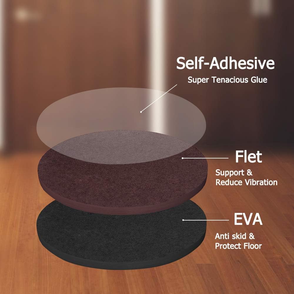 Yelanon Non Slip Furniture Pads -56 pcs（1+2）” Furniture Grippers, Non Skid Furniture Legs,Self Adhesive Rubber Furniture Feet, Anti Slide Furniture Hardwood Floor Protector for Keep Couch Stoppers